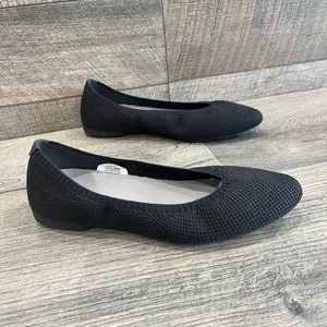 ALLBIRDS Tree Breezers TBP Flats Black Fabric Textile Almond Toe Shoes Women’s 6